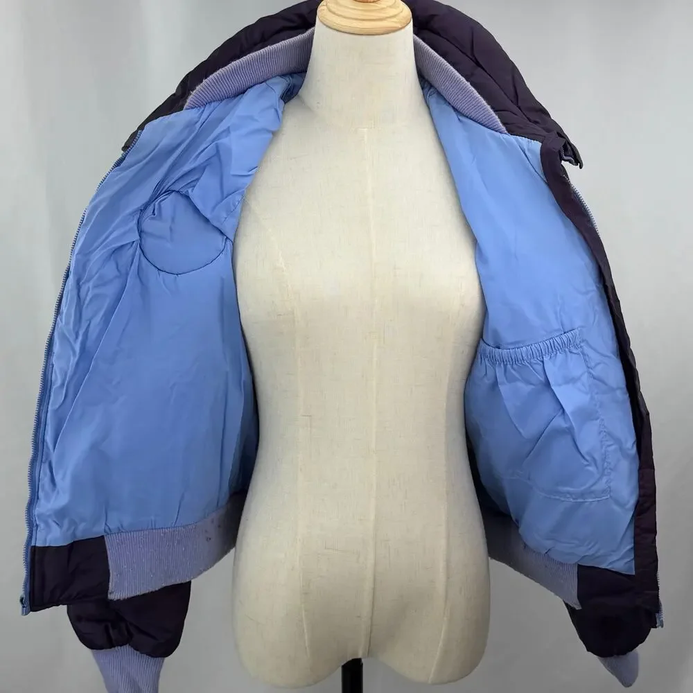 Vintage Levi's USHGA Hang‎ Gliding Puffer Jacket USA Plum Blue Youth 12